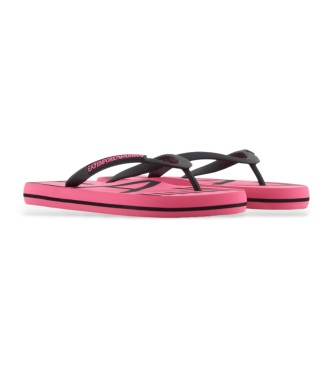 EA7 Pink logo-flipflops