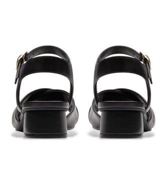 Clarks Sandlias de couro Serina35 Cross preto