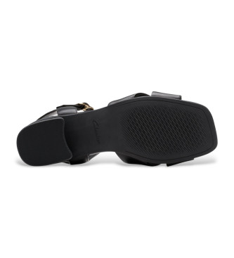 Clarks Sandlias de couro Serina35 Cross preto