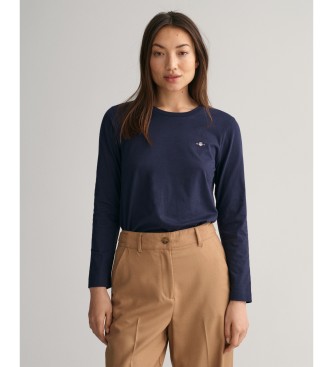 Gant Shield Navy Langarm T-Shirt
