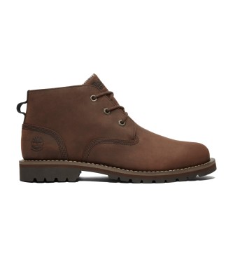 Timberland Botas Chukka de piel impermeables de media caa con cordones Larchmont marrn oscuro  