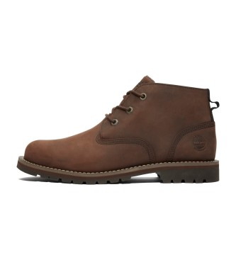 Timberland Botas Chukka de piel impermeables de media caa con cordones Larchmont marrn oscuro  