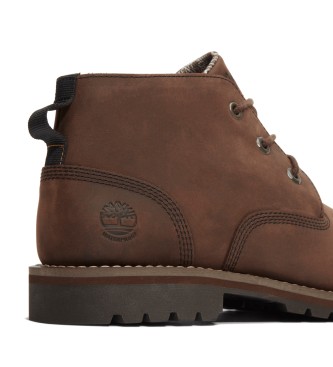 Timberland Botas Chukka de piel impermeables de media caa con cordones Larchmont marrn oscuro  