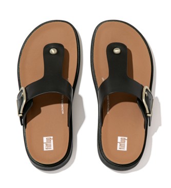 Fitflop Skórzane sandały Gen-FF czarne