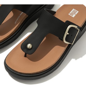 Fitflop Skórzane sandały Gen-FF czarne