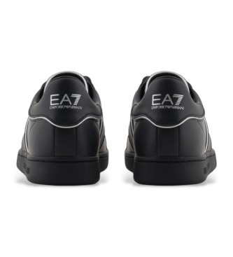 EA7 Klassiska sneakers i lder, svart