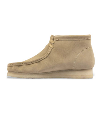 Clarks Wallabee ankelstvlar i beige lder