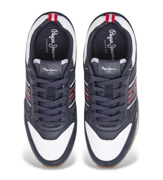 Pepe Jeans Baskets en cuir Dublin half navy