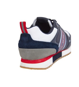 Pepe Jeans Baskets en cuir Dublin half navy