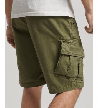 Superdry Organic cotton cargo shorts Core green