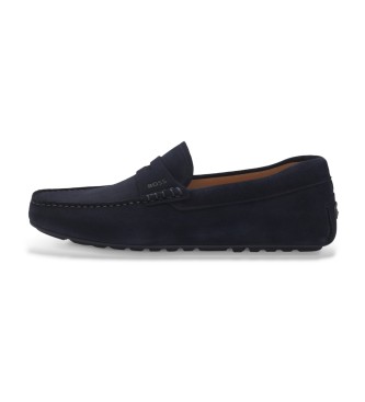 BOSS Mocassini in pelle blu navy Noel