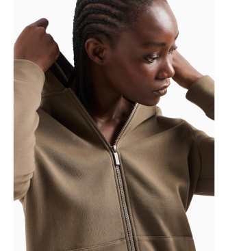 Armani Exchange Braunes Sweatshirt mit Reiverschluss