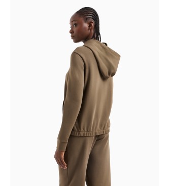 Armani Exchange Braunes Sweatshirt mit Reiverschluss