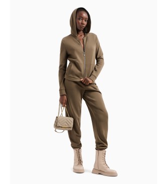 Armani Exchange Braunes Sweatshirt mit Reiverschluss