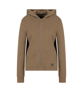 Armani Exchange Braunes Sweatshirt mit Reiverschluss