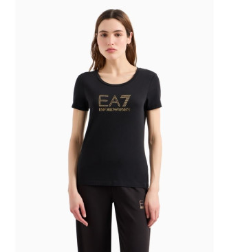 EA7 T-shirt con maxi logo Evolution in nero