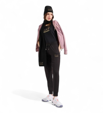 EA7 T-shirt con maxi logo Evolution in nero