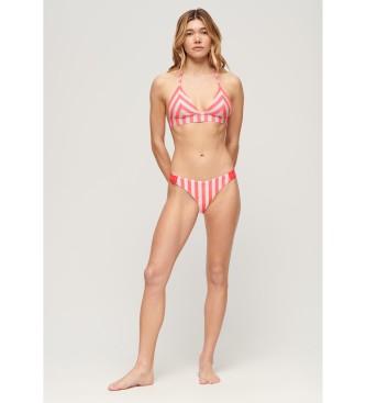Superdry Top de biquni triangular com riscas cor-de-rosa