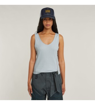 G-Star Camiseta asimtrica Zip Slim azul