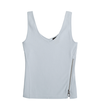 G-Star Camiseta asimtrica Zip Slim azul