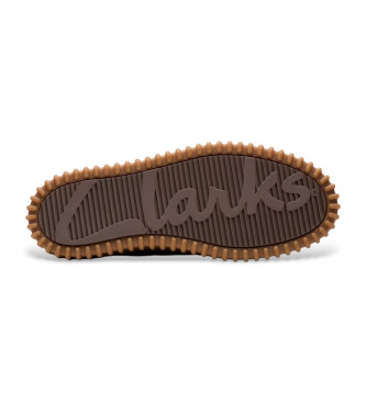 Clarks Sapatos Torhill Lo em pele castanha