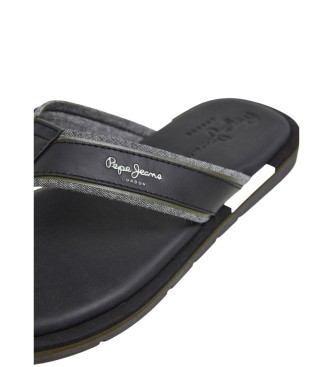 Pepe Jeans Klapki Barrel Brand czarne