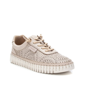Carmela Zapatillas de piel 162327 beige