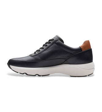 Clarks Tivoli Zip chaussures en cuir noir