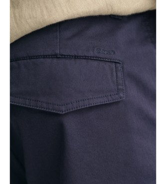 Gant Navy keperstof Relaxed Fit cargo shorts