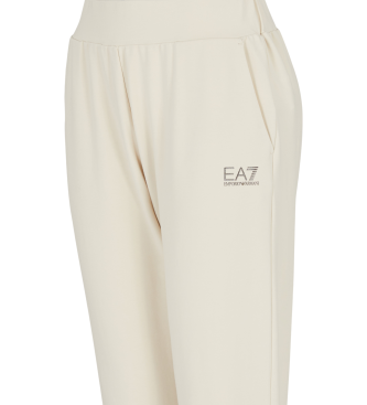 EA7 Strikket sjal i stretch-bomuld med htte i beige
