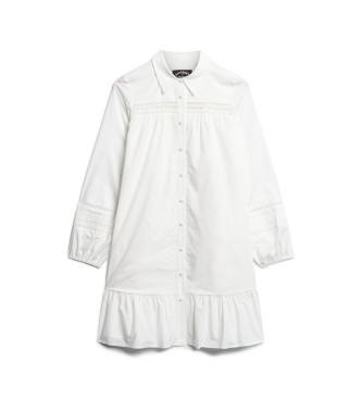 Superdry Skjortekjole med hvid blondeblanding