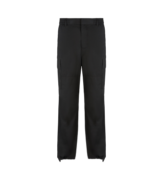 Armani Exchange Czarne spodnie cargo
