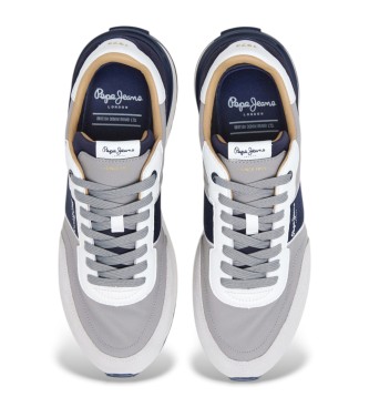 Pepe Jeans Skórzane sneakersy Buster Club w kolorze szarym
