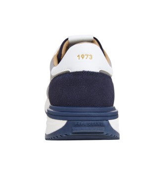 Pepe Jeans Skórzane sneakersy Buster Club w kolorze szarym