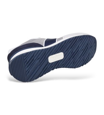 Pepe Jeans Skórzane sneakersy Buster Club w kolorze szarym