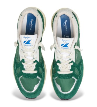 Pepe Jeans Leather Sneakers Marlon Divided green