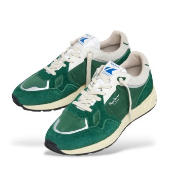 Pepe Jeans Leather Sneakers Marlon Divided green