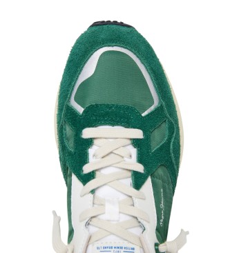 Pepe Jeans Leather Sneakers Marlon Divided green