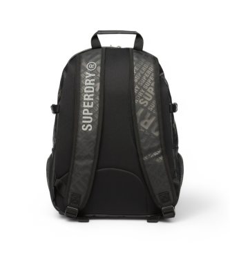 Superdry Zaino in tela con stampa nera all-over