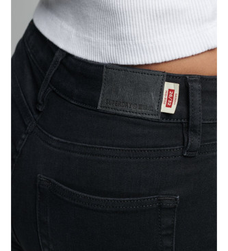 Superdry Organic cotton high-waisted skinny jeans black