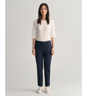 Gant Pantaln Slim Fit Cigarette marino