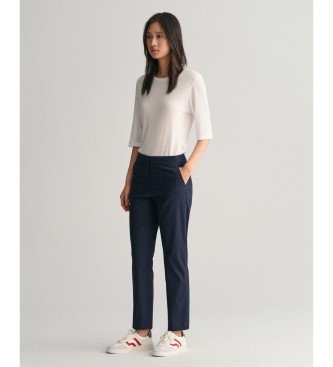Gant Pantaln Slim Fit Cigarette marino