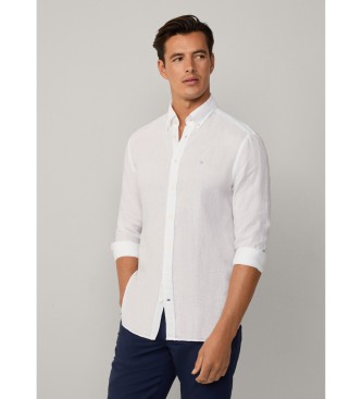 Hackett London Dopasowana koszula w kolorze białym