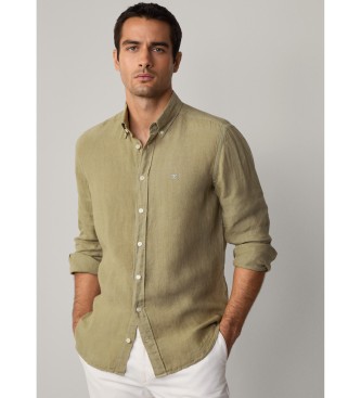 Hackett London Prilagojena srajca zelene barve