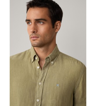 Hackett London Prilagojena srajca zelene barve