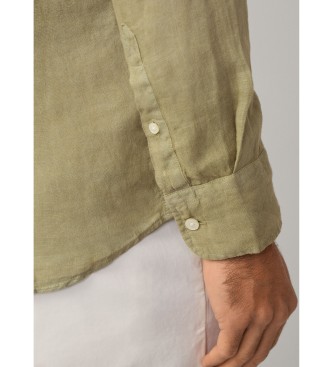 Hackett London Prilagojena srajca zelene barve