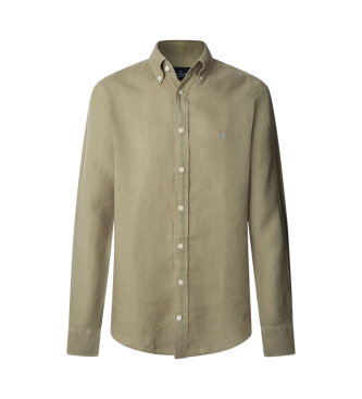 Hackett London Prilagojena srajca zelene barve