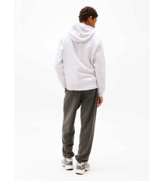 Tommy Jeans Gr sweatshirt med brstet fleece og htte