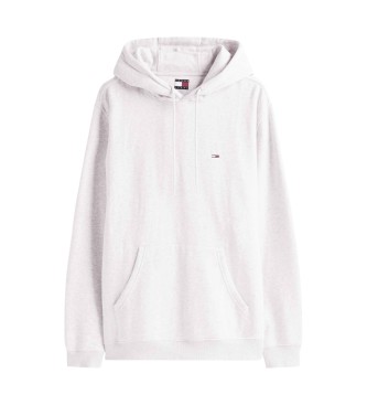 Tommy Jeans Gr sweatshirt med brstet fleece og htte