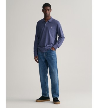 Gant De Piqu Shield Polo Shirt blue